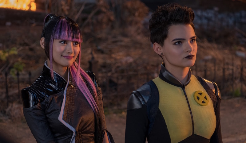From left to right: Shioli Kutsuna as Yukio and Brianna Hildebrand as Negasonic Teenage Warhead.